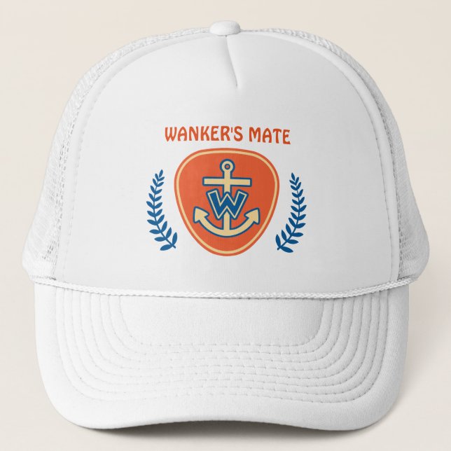 Funny Nautical "Captain's Mate" Trucker Hat (Front)