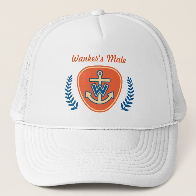 Funny Nautical "Captain's Mate" Trucker Hat (Front)