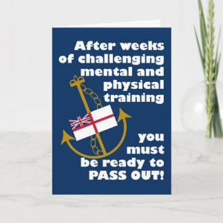 Funny Navy Passing Out Parade Congratulations Card