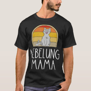 Funny Nebelung Mama Mum Mother Lover Retro Grey Ca T-Shirt