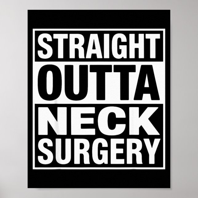 Funny Neck Surgery Art For Men Women Injury Neck S Poster (Front)