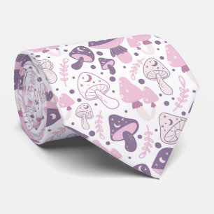 Funny Neck Tie with Mushroom Pattern