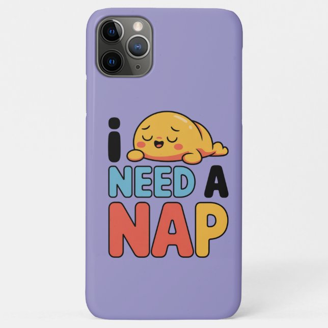 Funny Need A Nap Cute Sleepy Cartoon  Case-Mate iPhone Case (Back)