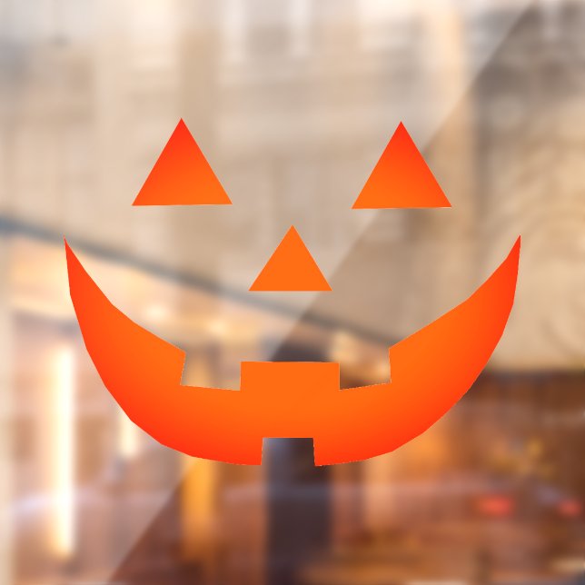 Funny neon orange Jack o lantern scary Halloween (Sheet 2)