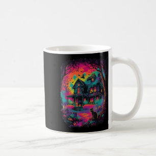 Funny Neon S Ghost Black Cat Witch Halloween Coffee Mug