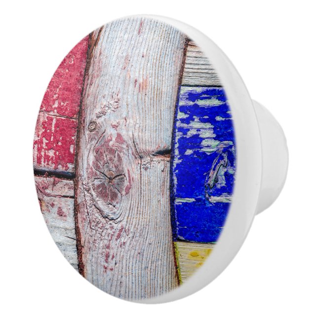 Funny Neoplasticism wooden art style Ceramic Knob (Right)