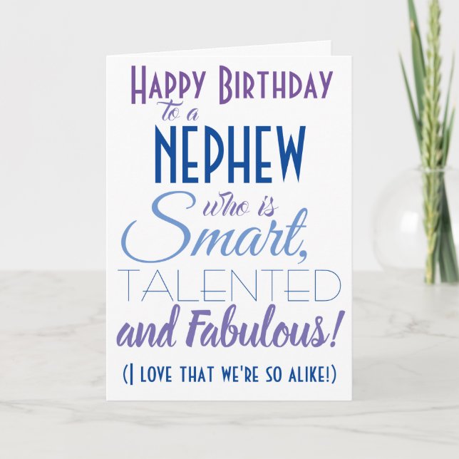 Funny Nephew Birthday Card (Front)