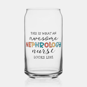 Funny Nephrology Nurse Awesome Appreciation Can Glass