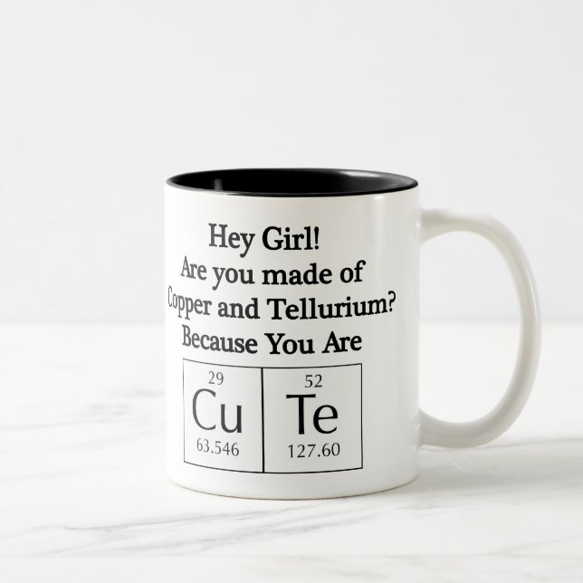 Funny Nerd Chat Up Line Two-Tone Coffee Mug (Right)