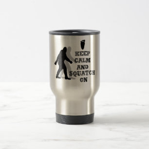 funny nerdy geek big foot sasquatch travel mug