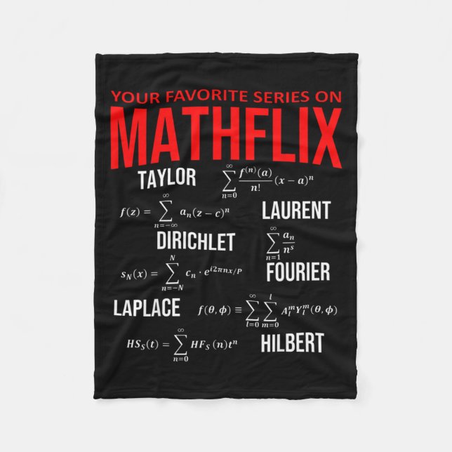 Funny Nerdy Your Favorite Series On Mathflix Math  Fleece Blanket (Front)