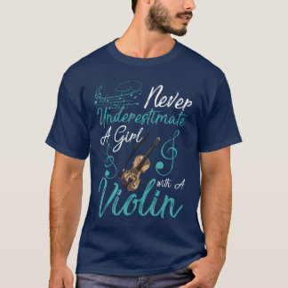 Funny Never Underestimate A Girl With A Violin boy T-Shirt