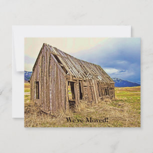 Funny New Address Announcement Rustic