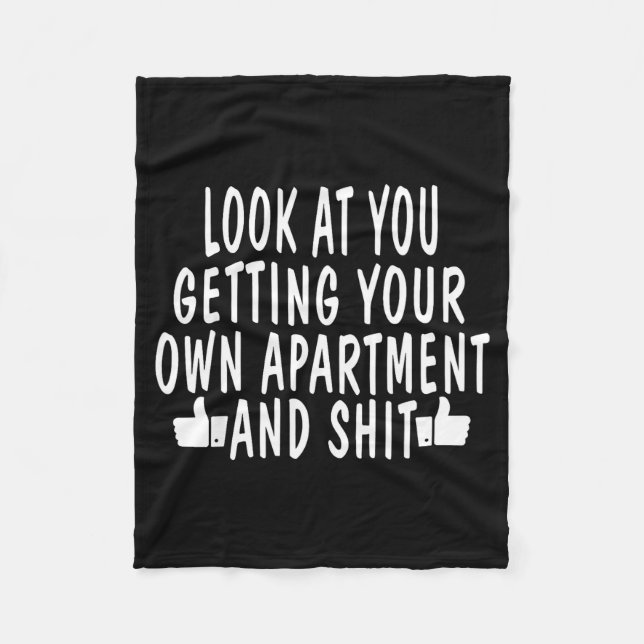 Funny New Apartment House Warming Gift  Fleece Blanket (Front)
