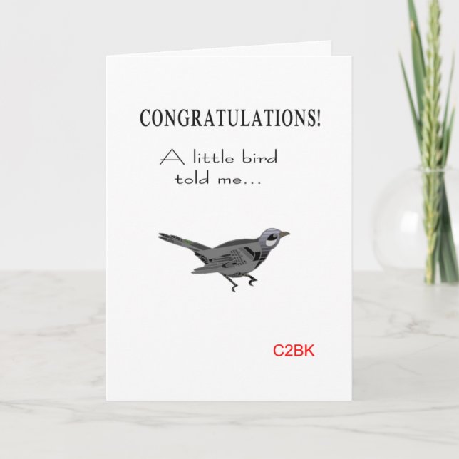 funny new baby congratulations thank you card (Front)