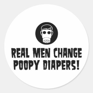 Funny New Dad Classic Round Sticker