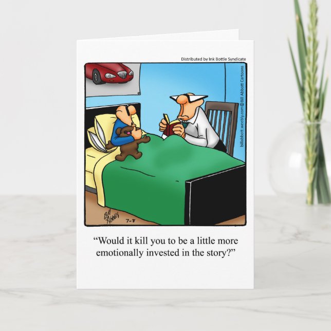 Funny New Dad Congratulations Greeting Card (Front)