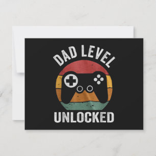 Funny New Dad Dad Level Unlocked Day Gaming Save The Date