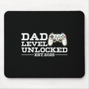 Funny New Dad Level Unlocked 2025 Video Game Fathe Mouse Pad