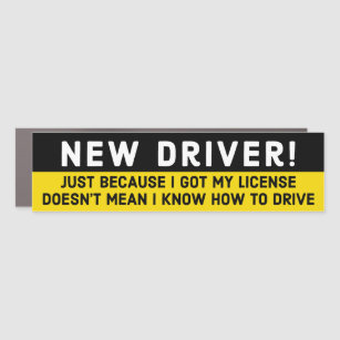 Funny New Driver Bad Driver Humours  Car Magnet