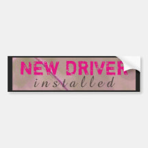 Funny New Driver Installed Pink Black