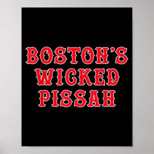 Funny New England Boston's Wicked Ah Poster