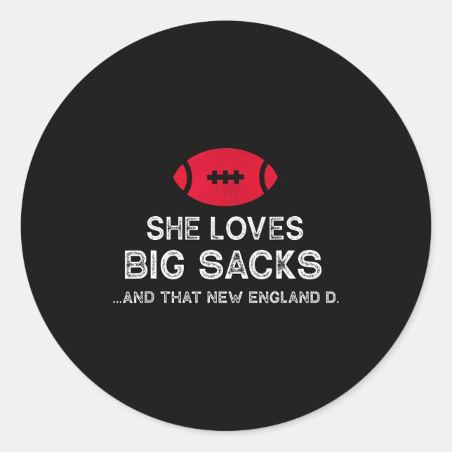 Funny New England Football Quote Men Women Gift  Classic Round Sticker (Front)