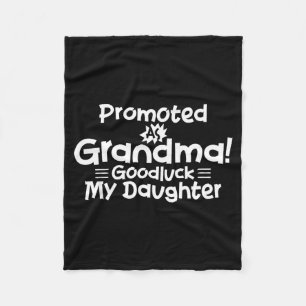 Funny New Grandma Promotion Quote Grandmother Humo Fleece Blanket