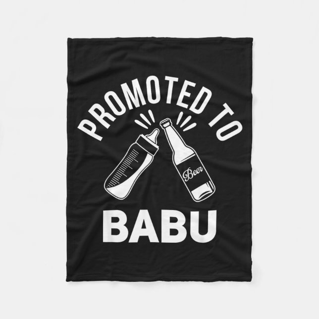 Funny New Grandpa Pregnancy Announcement Promoted  Fleece Blanket (Front)