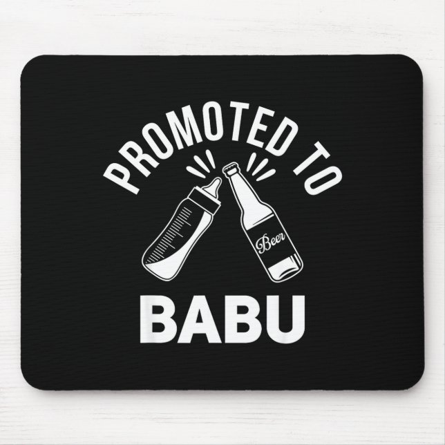 Funny New Grandpa Pregnancy Announcement Promoted  Mouse Pad (Front)