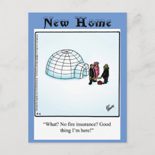 Funny "New Home" Announcement Postcard