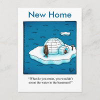 Funny New Home Humour Postcard
