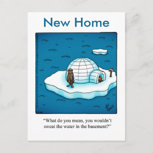 Funny New Home Humour Postcard