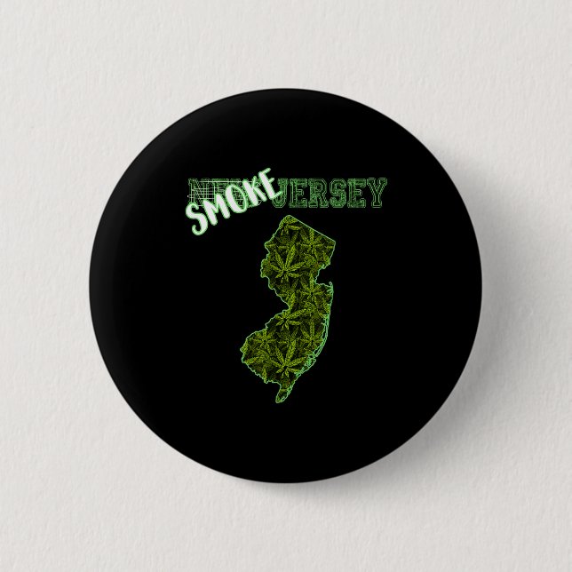 Funny New Jersey Weed Weed Culture  6 Cm Round Badge (Front)