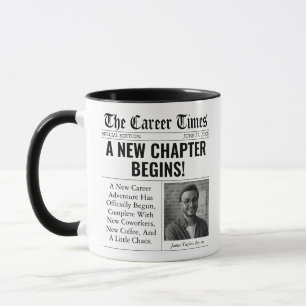 Funny New Job Gift Custom Newspaper Headline Mug