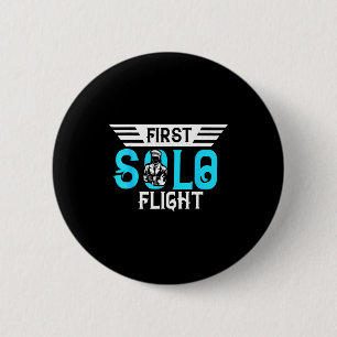 Funny New Lot Design First Solo Flight Aircraft Lo 6 Cm Round Badge