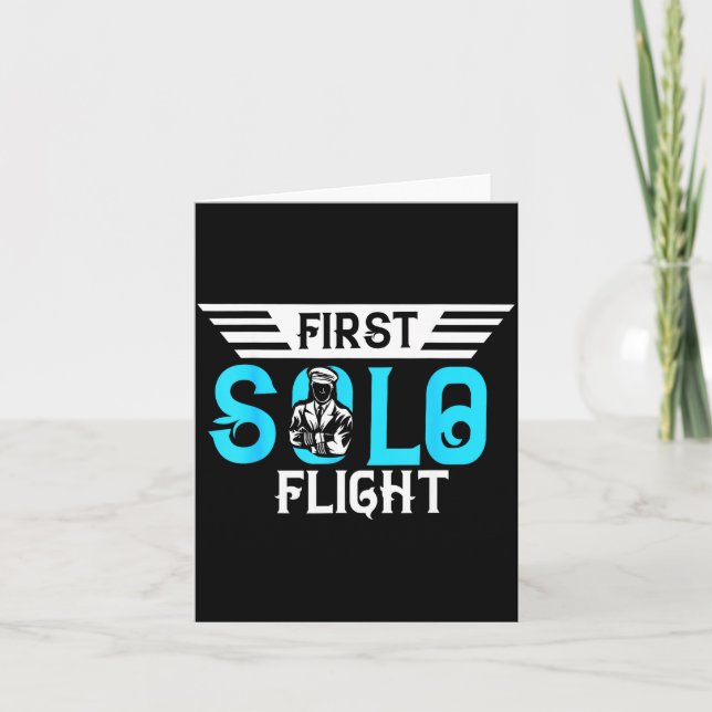 Funny New Lot Design First Solo Flight Aircraft Lo Card (Front)