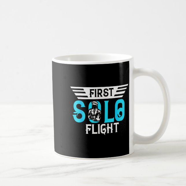 Funny New Lot Design First Solo Flight Aircraft Lo Coffee Mug (Right)