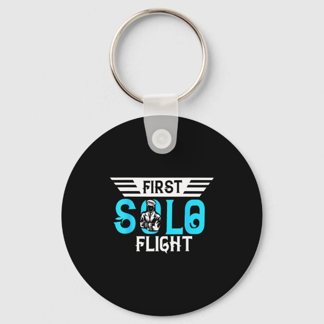 Funny New Lot Design First Solo Flight Aircraft Lo Key Ring (Front)