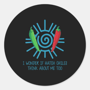 Funny New Mexico Peppers Hatch Chili Classic Round Sticker