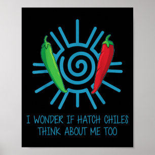 Funny New Mexico Peppers Hatch Chili Poster