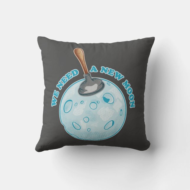 Funny new moon astronomy cushion (Back)