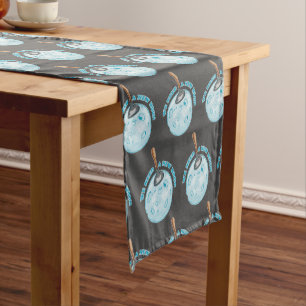 Funny new moon astronomy short table runner