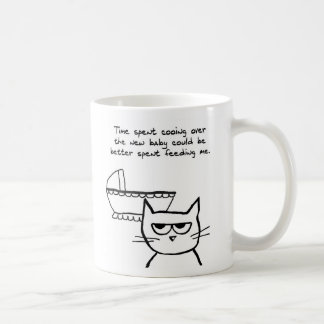 Funny New Mum Mug - The Cat is Jealous of Baby