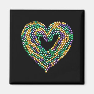 Funny New Orleans Beads Heart We Stand Nola Strong Magnet