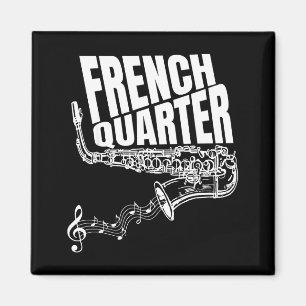 Funny New Orleans Mardi Gras Jazz Saxophone  Magnet