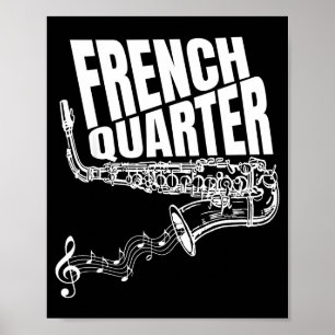 Funny New Orleans Mardi Gras Jazz Saxophone  Poster