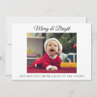 Funny New Parents Christmas Birth Announcement