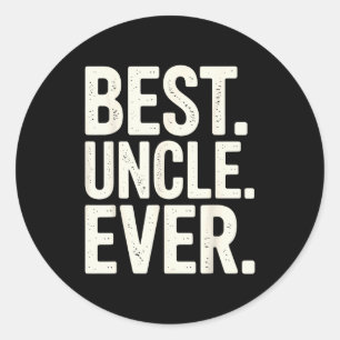 Funny New Uncle Art For Uncle Men From Nephew Niec Classic Round Sticker
