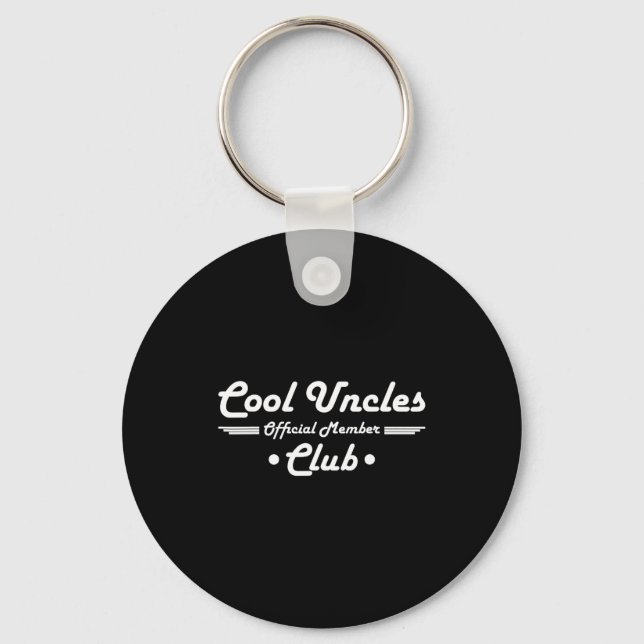 Funny New Uncle Pregnancy Announcement Cool Uncles Key Ring (Front)